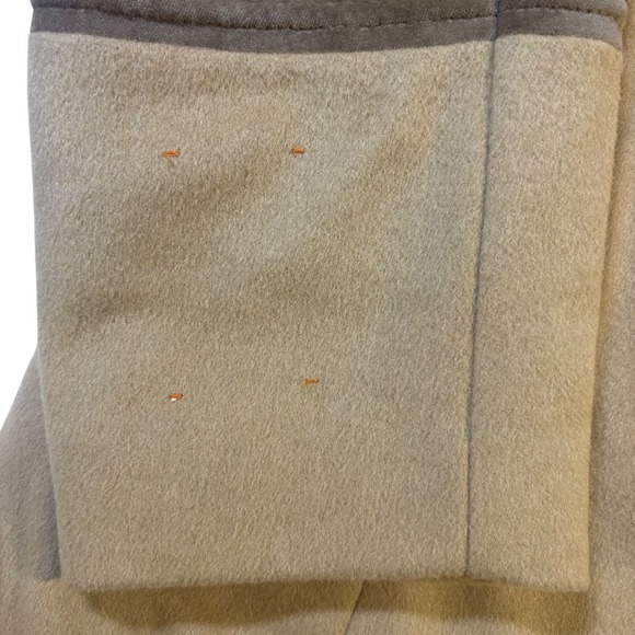 Tallia Mens Overcoat Beige Wool‎ Blend Velvet Trim Long Coat Winter Outerwear XL - Picture 9 of 16